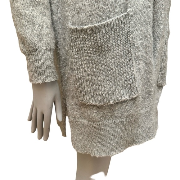 MARINE LAYER Open Front Cashmere Blend Gray Long Cardigan Size Large - Picture 6 of 14